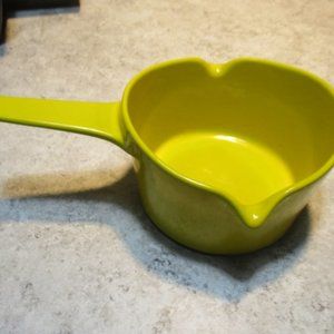 Vtg MCM copco cast iron sauce pot dual spout